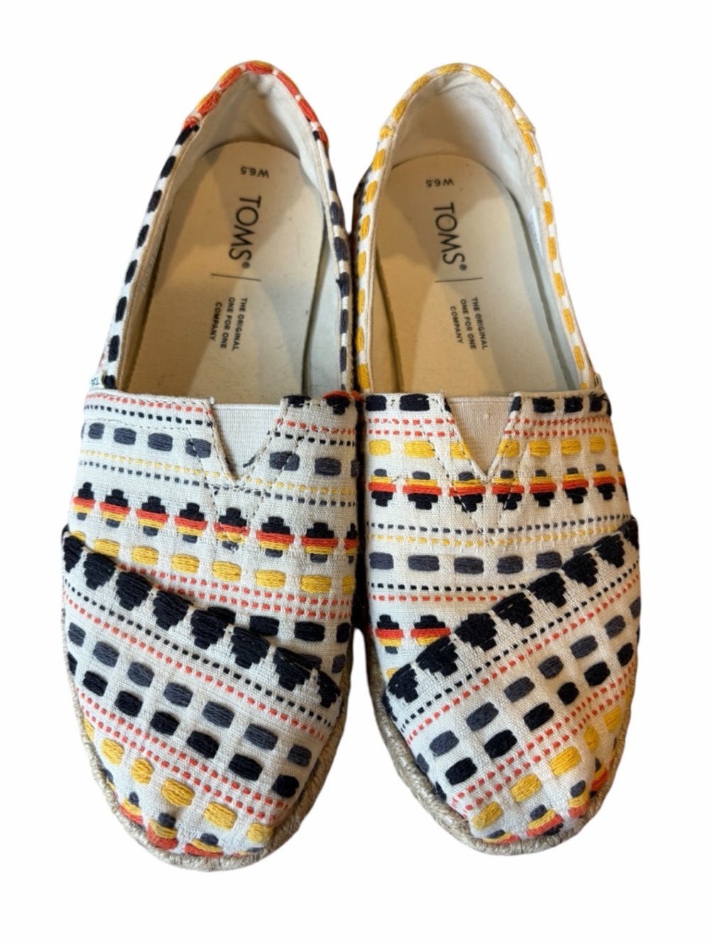TOMS Boho Alpargata Rope Espadrille Slip On Flats
